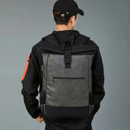 Waterproof Laptop Backpack 15.6 Inch, Roll Top Travel Backpack for Work, School