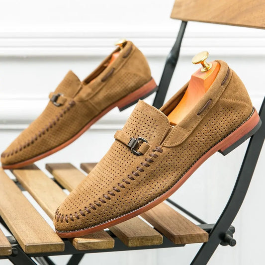 Suede Handstitched Loafers