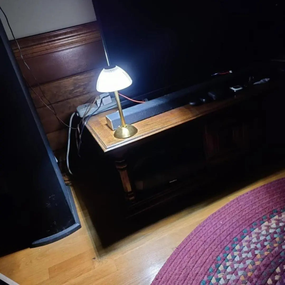 Gold LED Desk Lamp - Portable Touch-Control Lighting with Dimmable Glow