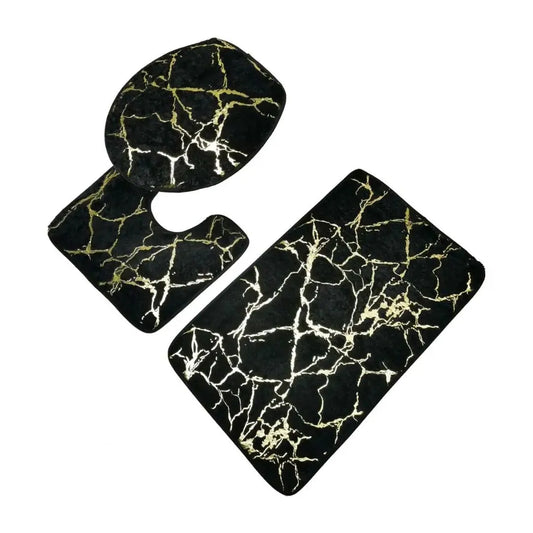 3Pcs Toilet Carpet Set – Quick Dry Bathroom Rugs