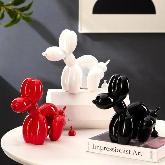 Balloon Pooping Dog Sculpture