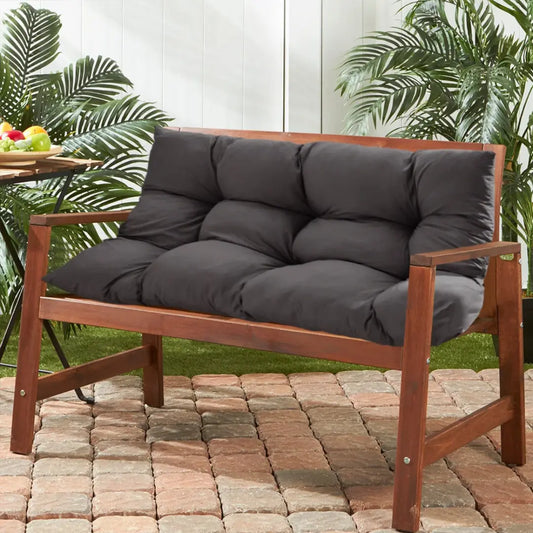 Dark Grey Swing Bench Cushion - 120x80 cm Thick Cotton Seat Pad