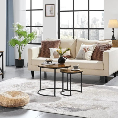 Round Nesting Coffee Table Set of 2