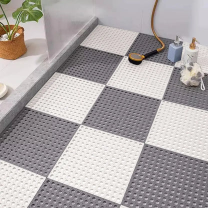 Non-Slip Bath Mat - Waterproof, Quick-Dry and Interlocking Tiles