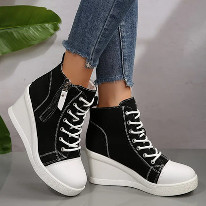 Uptown Canvas Wedge Sneaker