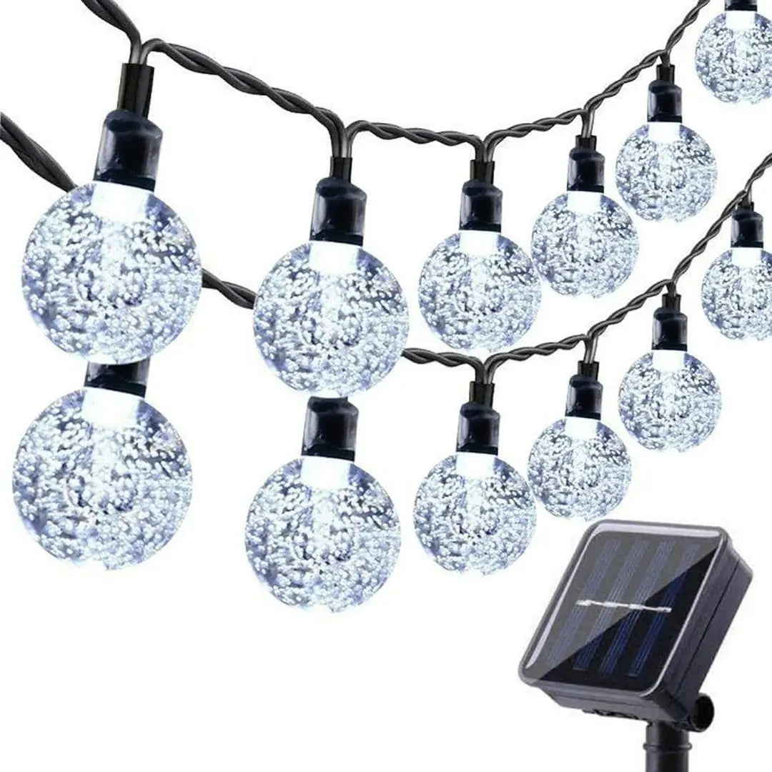 CrystalGlow Solar String Lights - Waterproof Outdoor Fairy Lights LED Crystal Balls