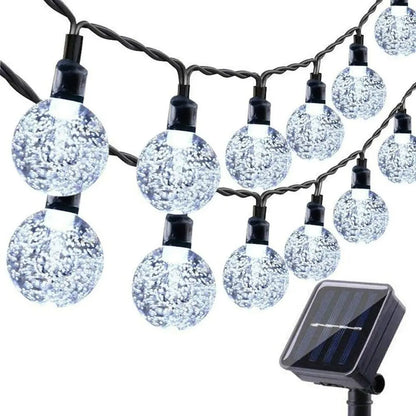 CrystalGlow Solar String Lights - Waterproof Outdoor Fairy Lights LED Crystal Balls