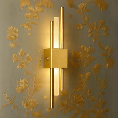 Gold Wall Battery Lamp - Modern Indoor Wall Light, USB Rechargeable Battery Sconce