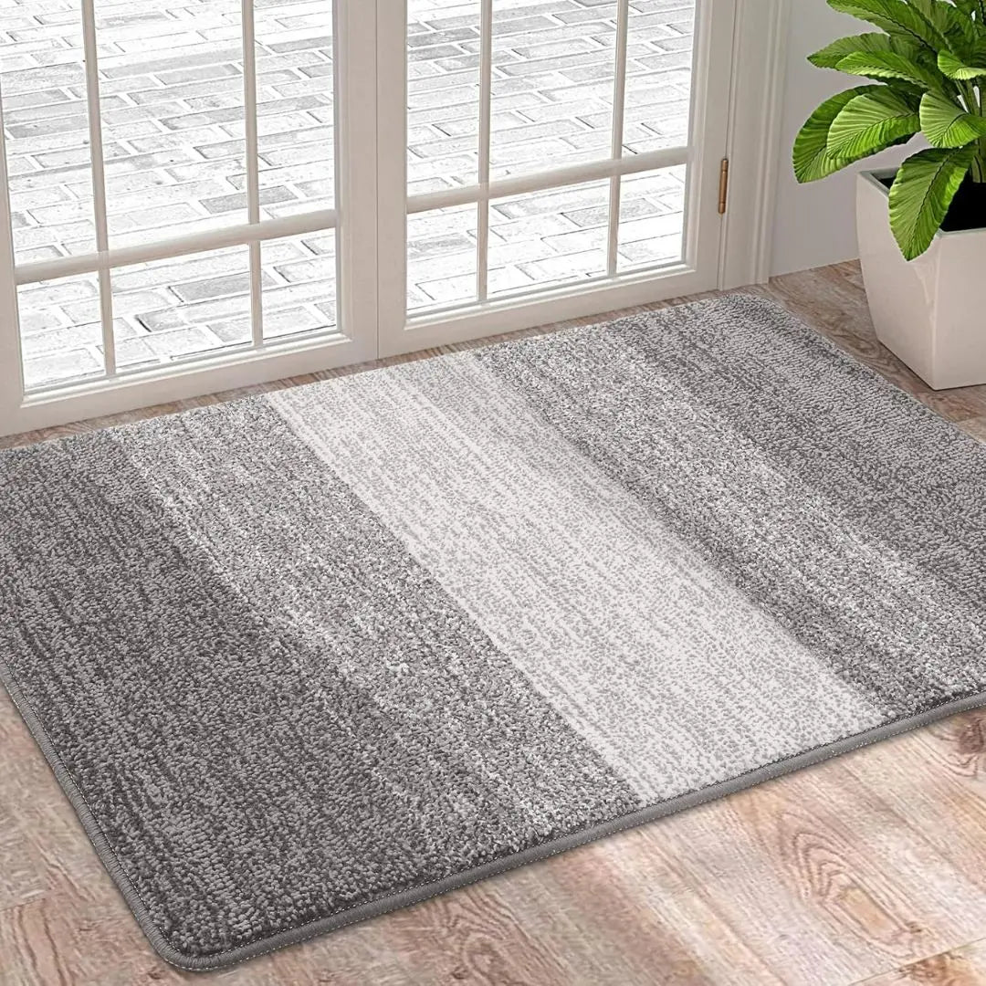 HomaxySoft Washable Indoor Door Mat - Super Absorbent Non-Slip Rug