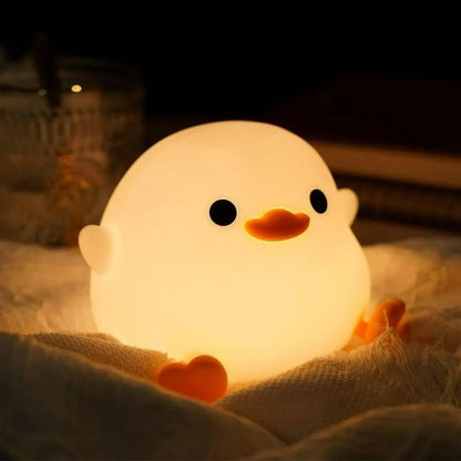 Cute Silicone Night Light - Soft Touch Bedside Glow for Kids and Teens