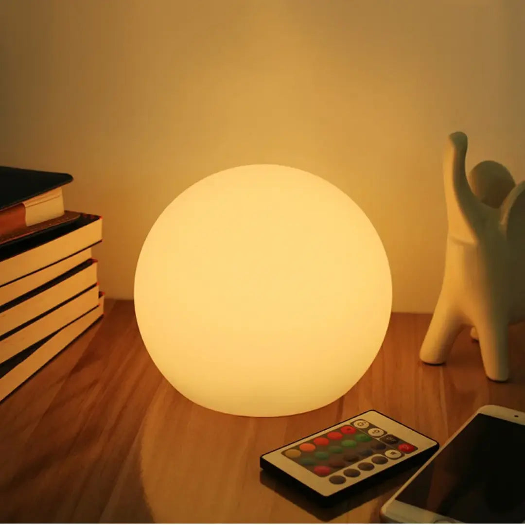 Globe Table Lamp - Wireless Dimmable Table Lamp Sphere with 16 Colors