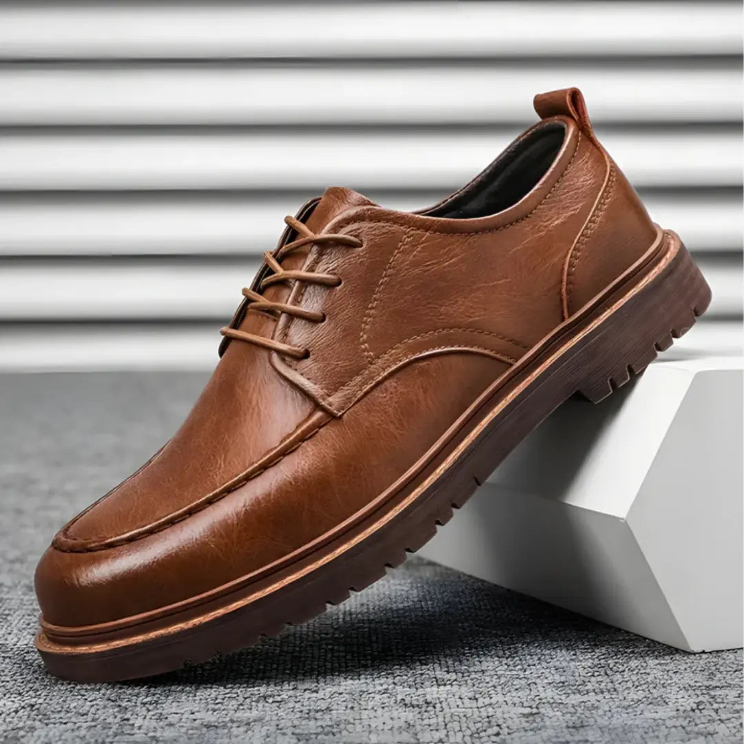Men’s Genuine Leather Lace-Up Shoes