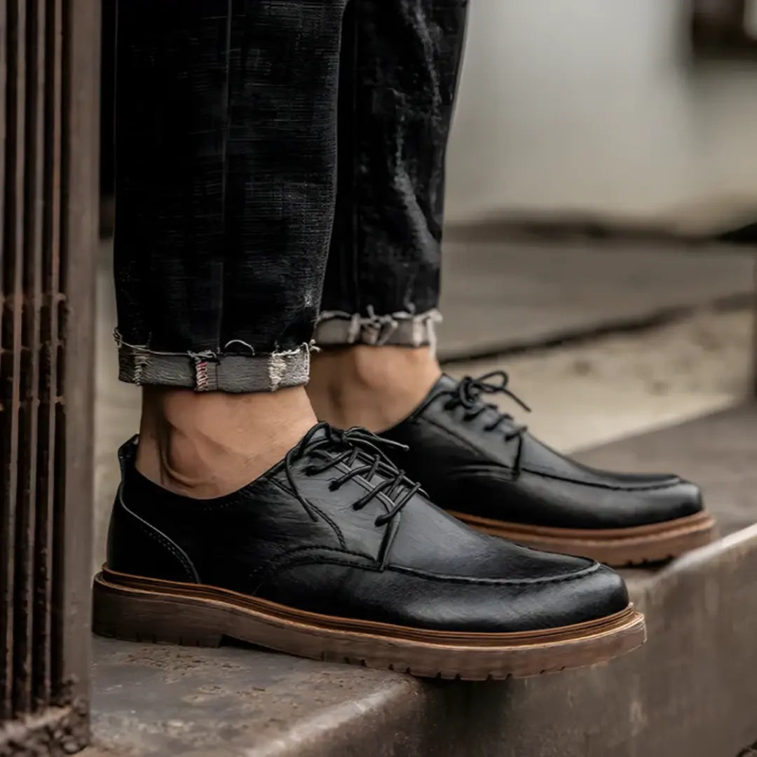 Men’s Genuine Leather Lace-Up Shoes