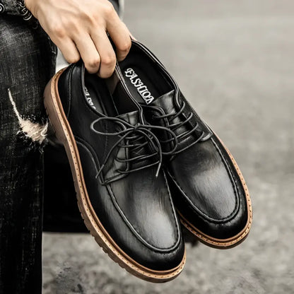 Men’s Genuine Leather Lace-Up Shoes