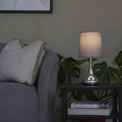 Chrome Teardrop Touch Table Lamps