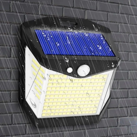 Solvra Solar Security Lights - LED Outdoor Motion Sensor Lamps with Wide-Angle Illumination
