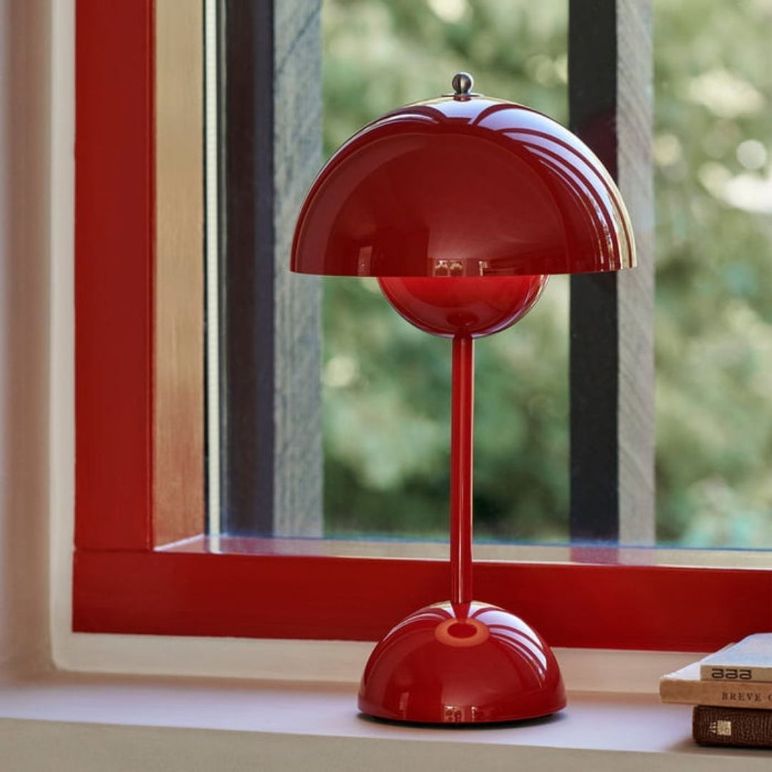 AuroraGlo LED Table Lamp - Compact Rechargeable Accent Light with Modern Design