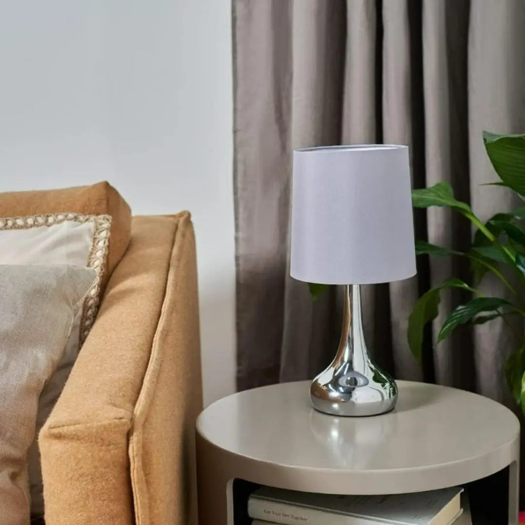 Chrome Teardrop Touch Table Lamps