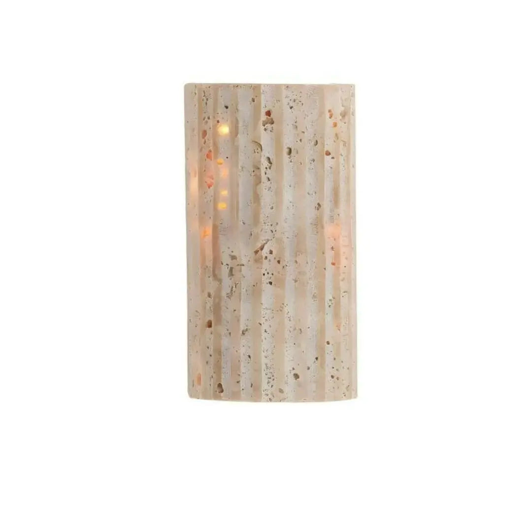 Natural Stone Wall Lamp - Raw Elegance with Warm LED Ambience