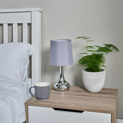 Chrome Teardrop Touch Table Lamps