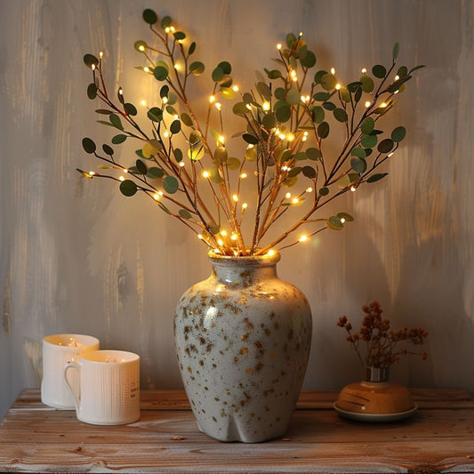 Olive Branch Fairy Lights - Nature-Inspired LED Decor for Cozy Spaces