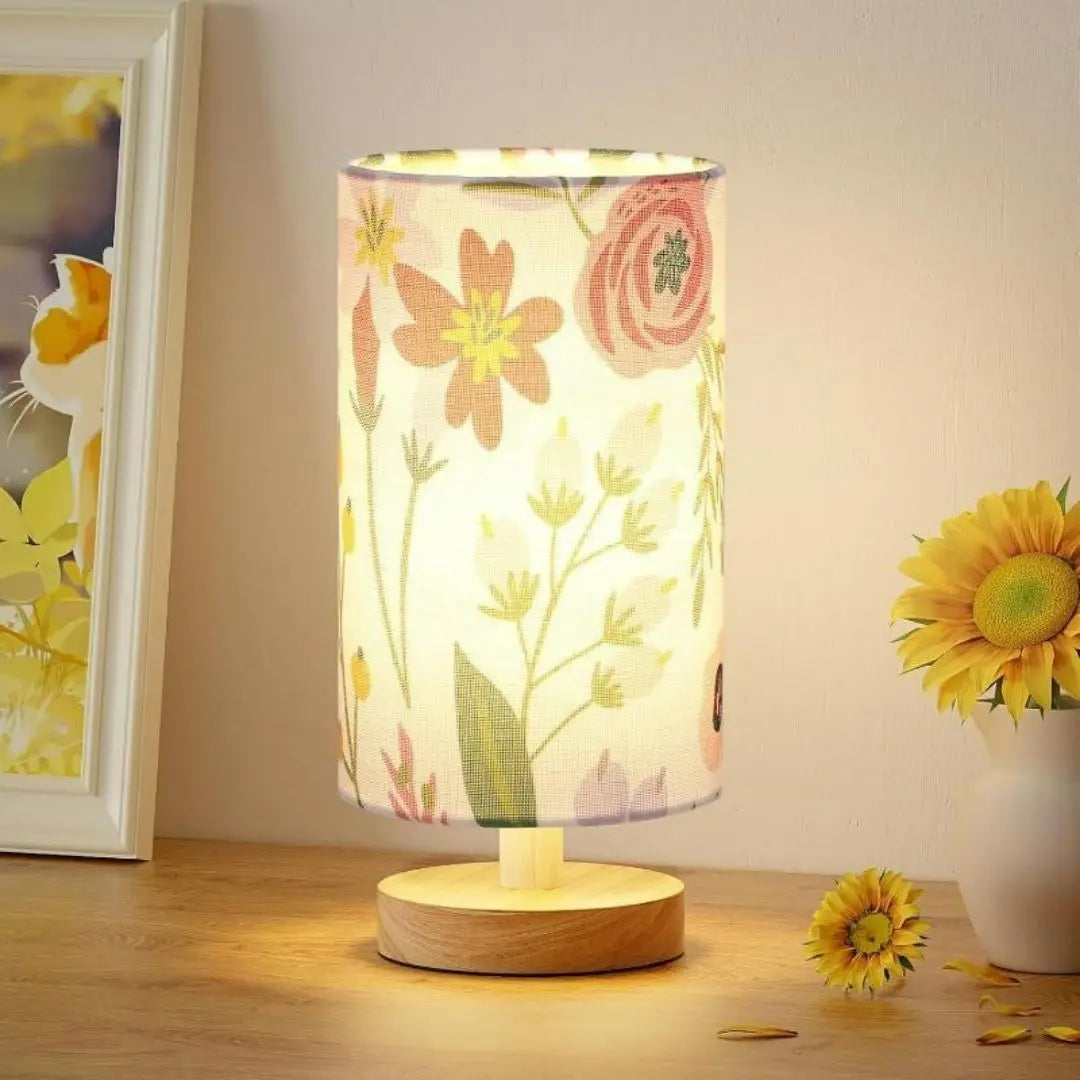 Bedside Table Lamp - Compact Warm Light with Simple Button Switch