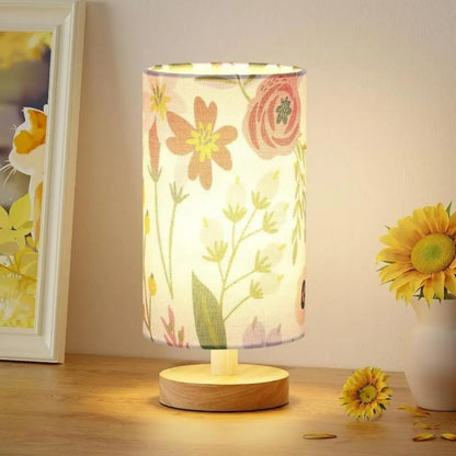 Bedside Table Lamp - Compact Warm Light with Simple Button Switch