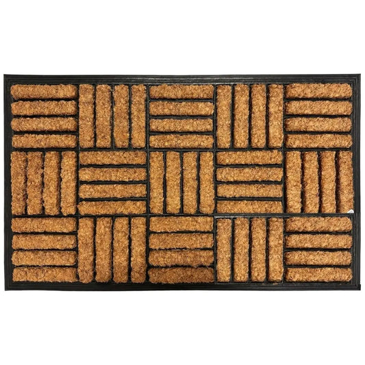 CoirWorks Boot-Scraper Door Mat - Heavy-Duty Coir with Non-Slip Rubber Backing