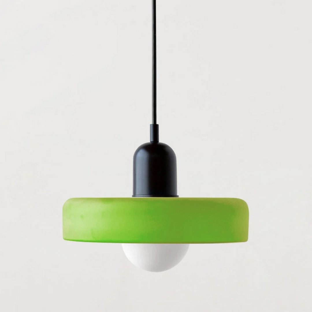 Bauhaus Colored Glass Pendant Light - Modern Minimalist Retro Hanging Fixture