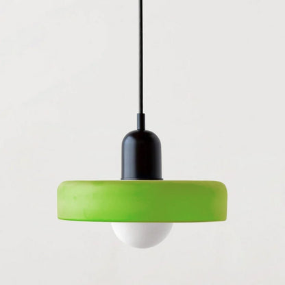 Bauhaus Colored Glass Pendant Light - Modern Minimalist Retro Hanging Fixture