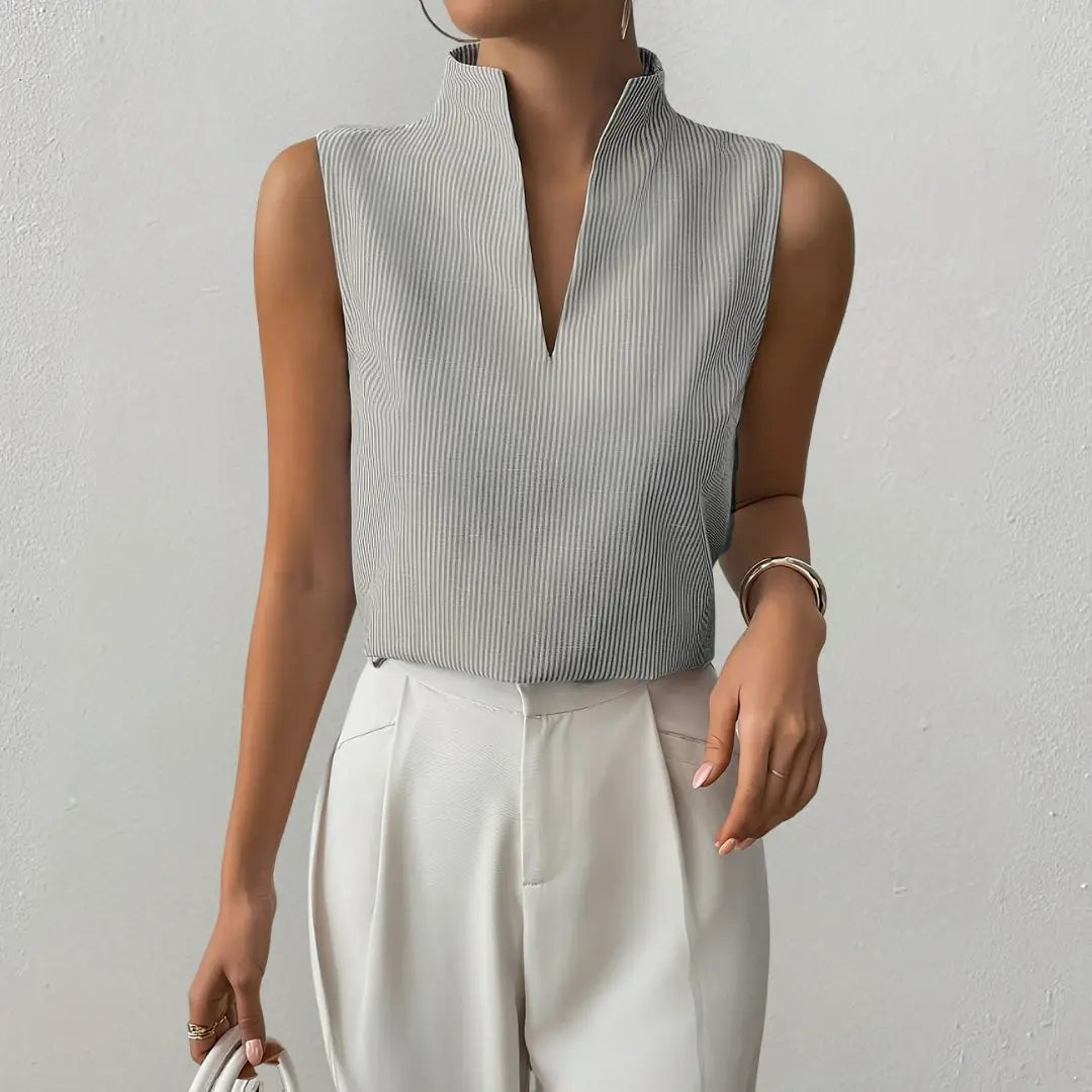 Roma Striped Sleeveless Top