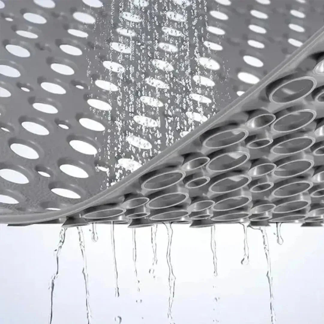 Square Non-Slip Shower Mat - Quick Drainage Bath Mat