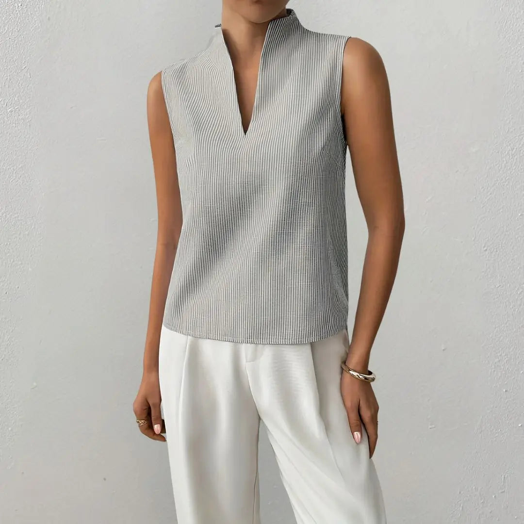 Roma Striped Sleeveless Top