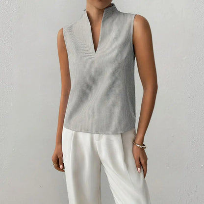 Roma Striped Sleeveless Top