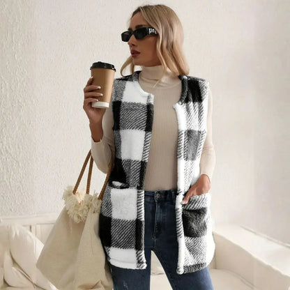 Everette Sherpa Check Vest