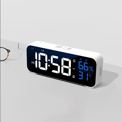 LED Alarm Clock with Temperature & Humidity Display