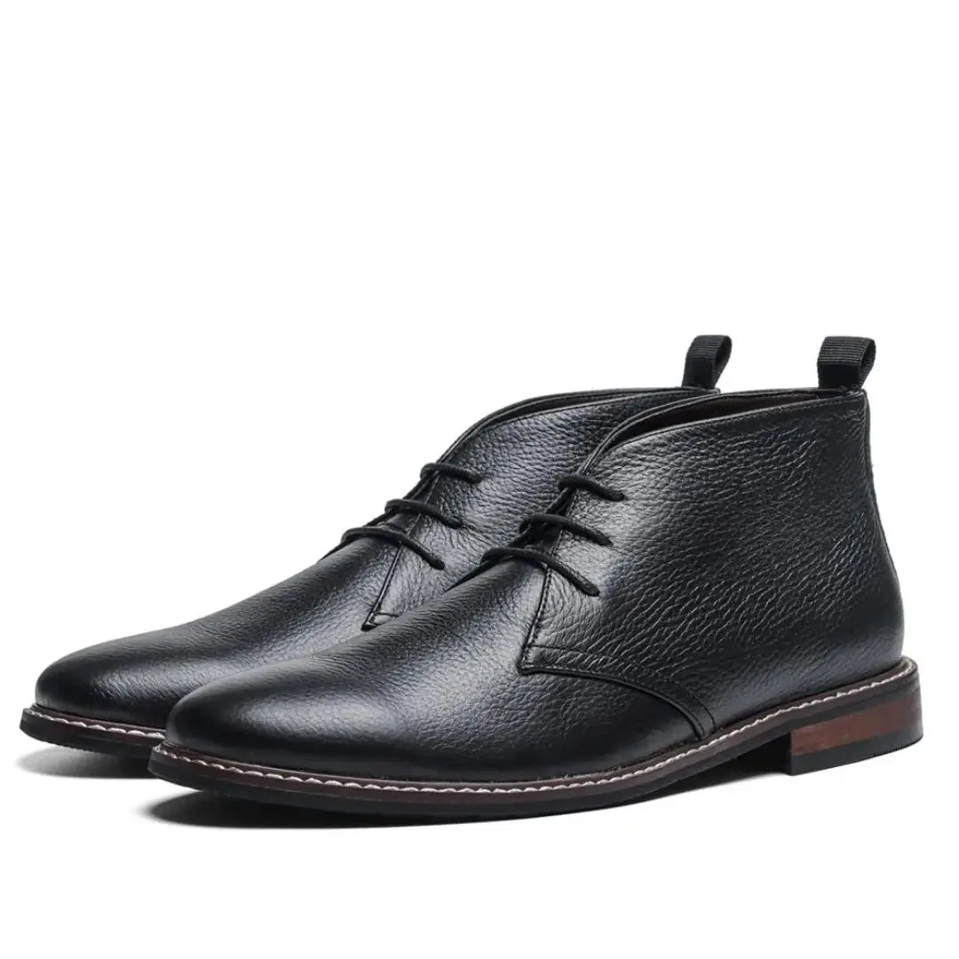 Men’s Classical Retro Leather Chukka - Turf Boots for Timeless Style