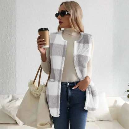 Everette Sherpa Check Vest