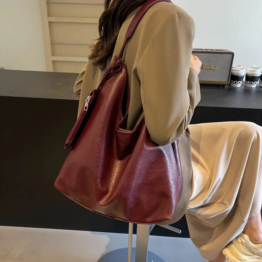 Suede Tote Bag for Women - Hobo Shoulder Bag with Matching Wallet