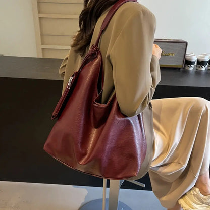 Suede Tote Bag for Women - Hobo Shoulder Bag with Matching Wallet