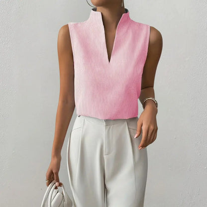 Roma Striped Sleeveless Top