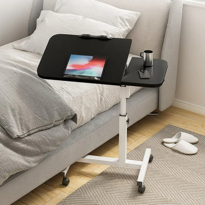 Brevora Adjustable Overbed Table with Wheels - Height and Tilt Adjustable with Double-Board Design