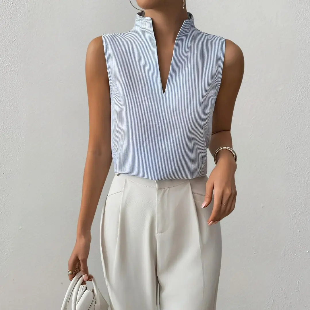 Roma Striped Sleeveless Top