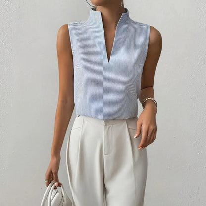 Roma Striped Sleeveless Top