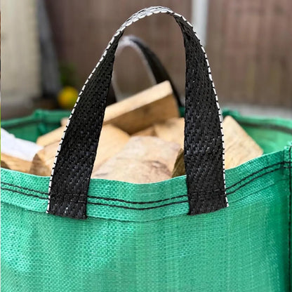 Garden Waste Bags with Handles - 120L Heavy Duty Reusable Woven PP Sacks