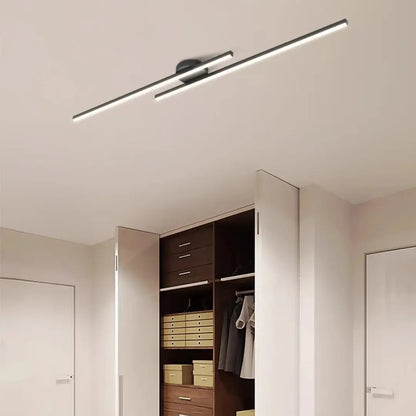LED Ceiling Light - Modern Black Linear Ceiling Light