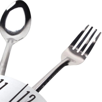 Timelike 3D Removable Modern Creative Cutlery Kitchen Spoon Fork Wall Clock