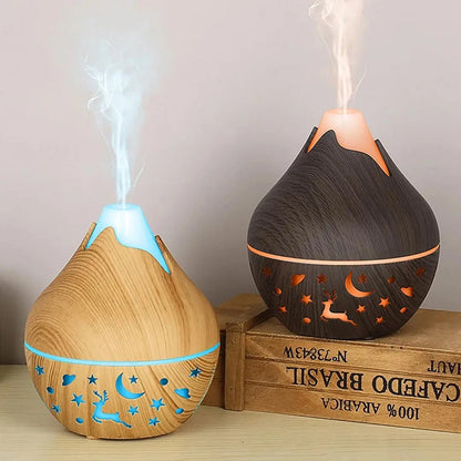 Mini Snow Mountain Wood Grain Air Humidifier