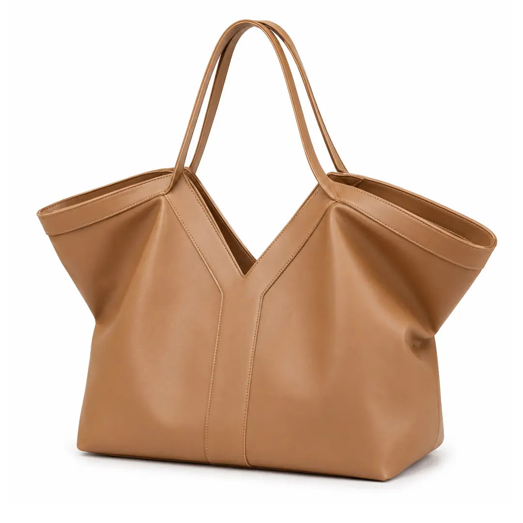 Virella – Genuine Leather Oversized Tote Bag Shoulder Shopper