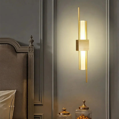 Gold Wall Battery Lamp - Modern Indoor Wall Light, USB Rechargeable Battery Sconce